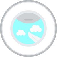 Porthole Flat Circle Uni Icon vector