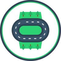 límite plano circulo uni icono vector