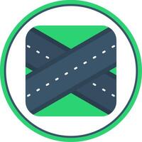 Overpass Flat Circle Uni Icon vector