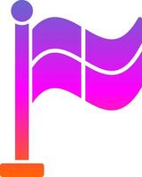 Flag Glyph Gradient Icon vector