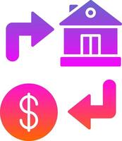 Property Exchange Glyph Gradient Icon vector