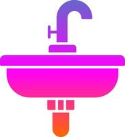 Sink Glyph Gradient Icon vector