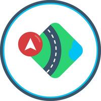 Arrow Flat Circle Uni Icon vector