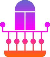 Balcony Glyph Gradient Icon vector