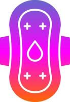 Sanitary Towel Glyph Gradient Icon vector