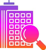 Search Apartment Glyph Gradient Icon vector