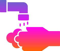 Washing Hands Glyph Gradient Icon vector