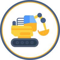 Construction Flat Circle Uni Icon vector