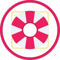 Support Flat Circle Uni Icon vector