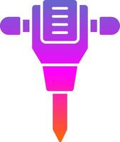 Jack Hammer Glyph Gradient Icon vector