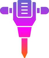 Jack Hammer Glyph Gradient Icon vector