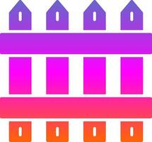 Fence Glyph Gradient Icon vector