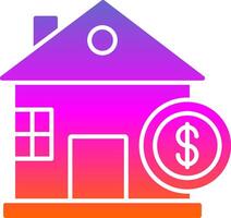 Home Loan Glyph Gradient Icon vector