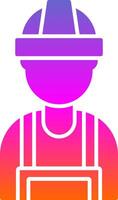 Builder Glyph Gradient Icon vector