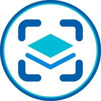 Show layer Flat Circle Uni Icon vector
