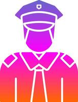 Policeman Glyph Gradient Icon vector