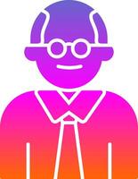 Judge Glyph Gradient Icon vector