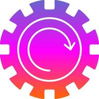 Gear Wheel Drawing Glyph Gradient Icon vector