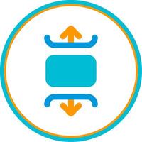Carousel vertical Flat Circle Uni Icon vector