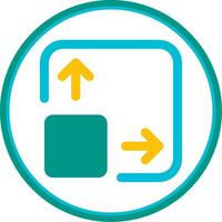 Expand Flat Circle Uni Icon vector