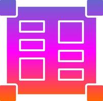 Layout Tools Glyph Gradient Icon vector
