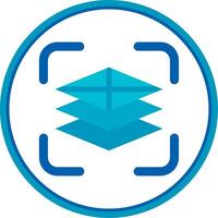 Fill adjustment layer Flat Circle Uni Icon vector