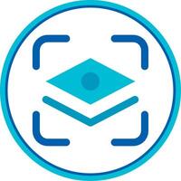 Layer mask Flat Circle Uni Icon vector