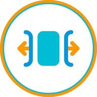 Carousel horizontal Flat Circle Uni Icon vector