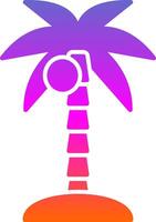 Coconut Tree Glyph Gradient Icon vector
