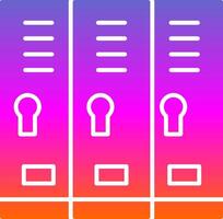 Locker Room Glyph Gradient Icon vector