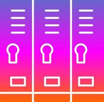 Locker Room Glyph Gradient Icon vector