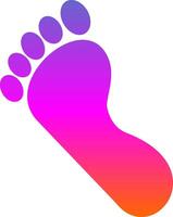 Footprint Glyph Gradient Icon vector