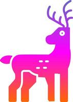Reindeer Glyph Gradient Icon vector