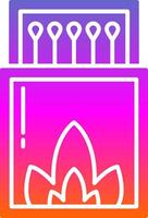 Matches Glyph Gradient Icon vector