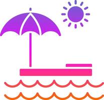 Summer Glyph Gradient Icon vector