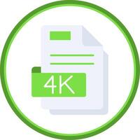 4k Flat Circle Uni Icon vector