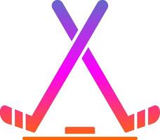 Ice Hockey Glyph Gradient Icon vector