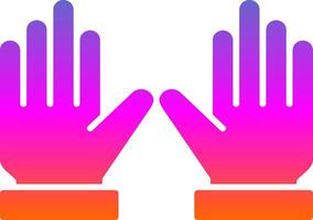 Gloves Glyph Gradient Icon vector