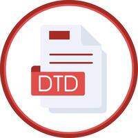 Dtd Flat Circle Uni Icon vector