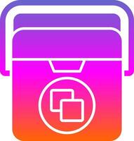 Ice Box Glyph Gradient Icon vector