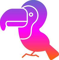 Toucan Glyph Gradient Icon vector