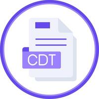 CDT plano circulo uni icono vector