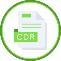 Cdr Flat Circle Uni Icon vector