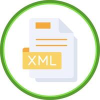 Xml Flat Circle Uni Icon vector
