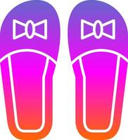 Slippers Glyph Gradient Icon vector