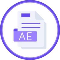 Ae Flat Circle Uni Icon vector