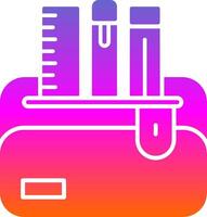 Pencil Case Glyph Gradient Icon vector