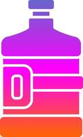 Water Flask Glyph Gradient Icon vector