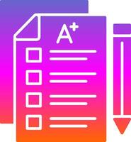 Exam Glyph Gradient Icon vector