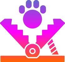 Bear Trap Glyph Gradient Icon vector